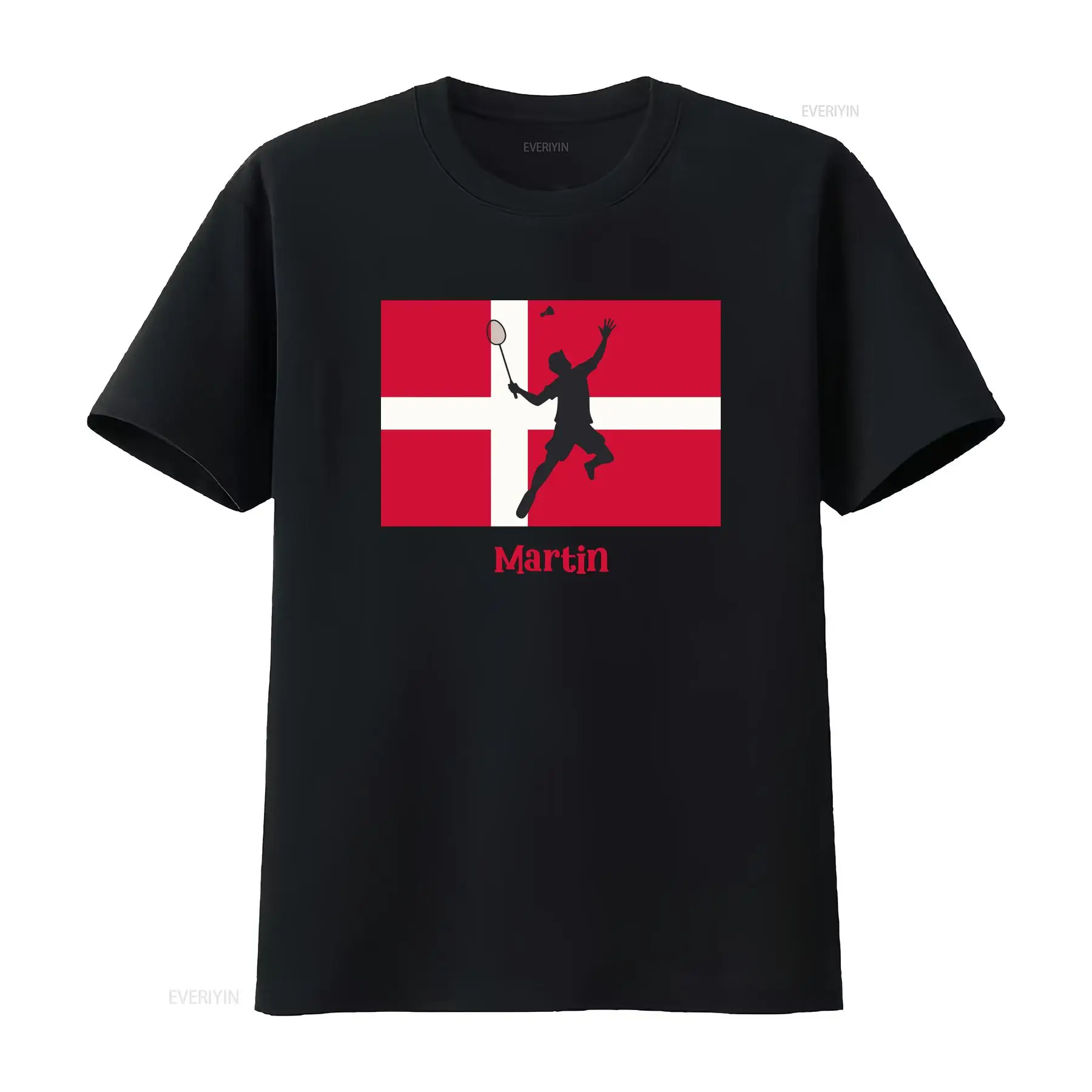 Badminton Denmark - Spersonalizowana koszulka damska z motywem badmintona